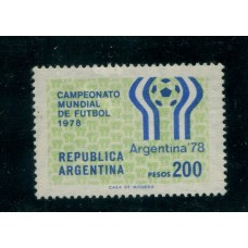 ARGENTINA 1977 GJ 1788A FUTBOL ESTAMPILLA VARIEDAD NEUTRO FILIGRANA CASA DE MONEDA RARA U$100